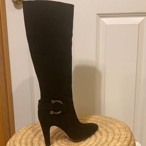 Antonio Melani Black High Heel Suede Boots- Size 71/2